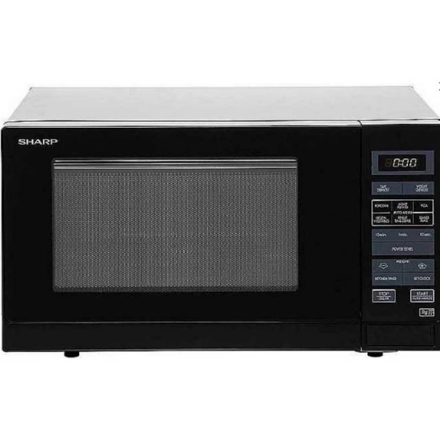 Sharp R372KM 25L 900W Solo Digital Microwave - Black, Black