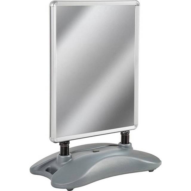 Tectake A1 Double-sided Aluminium Frame And Base Including 2 Protection Films Poster Board, Grey