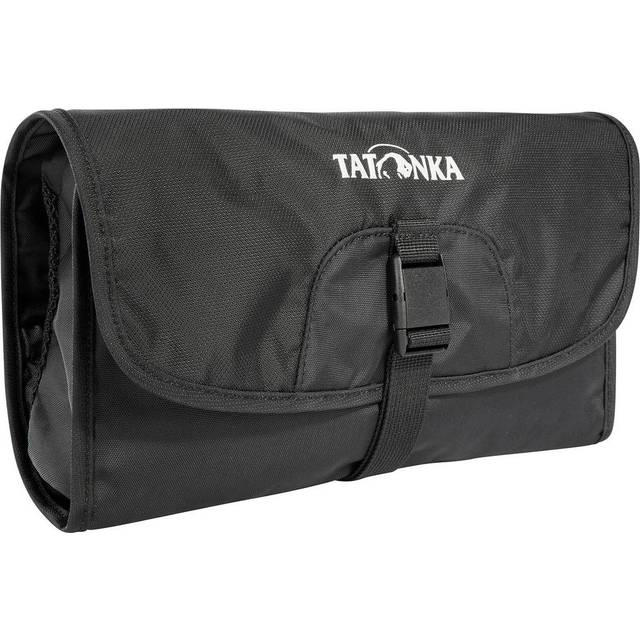 Tatonka Small Travelcare necessär – platt tvättväska för upphängning med fack och spegel – svart – 25 x 17 x 4 cm
