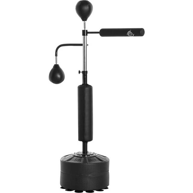 HOMCOM 3-in-1 Punching Bag with Stand with 2 Speedballs - 360° Relax Bar - PU Bag | TJ Hughes