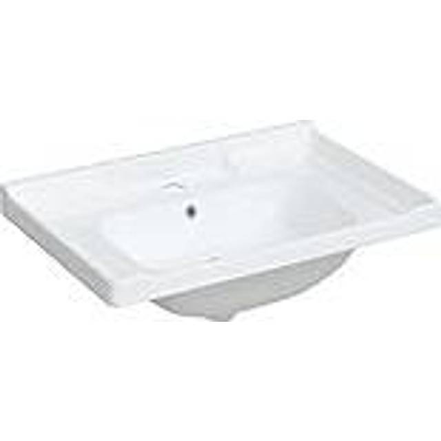 vidaXL Bathroom Sink White 71x48x23 cm Rectangular Ceramic
