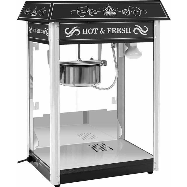 Royal Catering Popcorn Machine - black roof RCPS-16.2