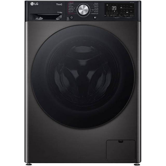 LG Turbowash™360 FWY916BBTN1 11Kg / 6Kg Washer Dryer - Platinum Black - A-10% / D Rated, Black