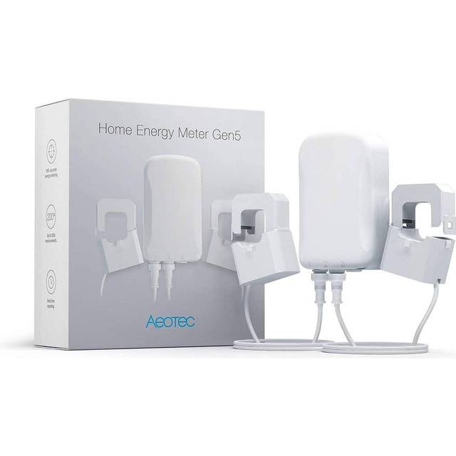 Home Energy Meter Gen5 ZWave Plus Smart Electricity Usage Monitor Report Real Time Power Consumption 3 Clamps Each detects up to 60 amps for 3 Phase
