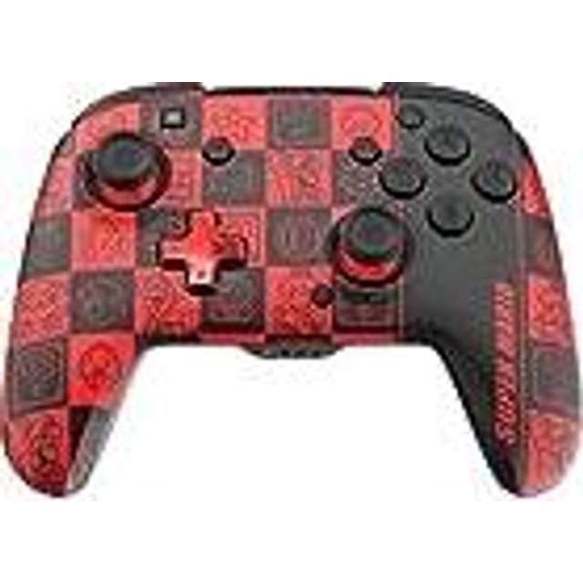 Official Wireless Deluxe Controller Nintendo Switch GLOW, Super Icons, Röd och svart