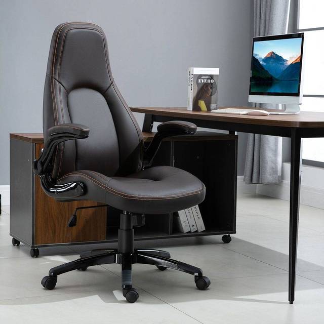 Vinsetto High Back Office Chair Adjustable Height Swivel Chair w/ Tilt Function