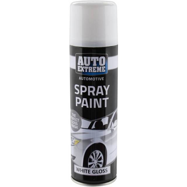 (Single) Automotive White Gloss Spray Paint 250ml Aersol Fast Dry Metal Interior Exterior
