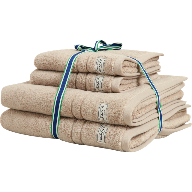 Gant Home - Premium Handdukar 4-pack 50x70 + 70x140 Cm - Silver Sand