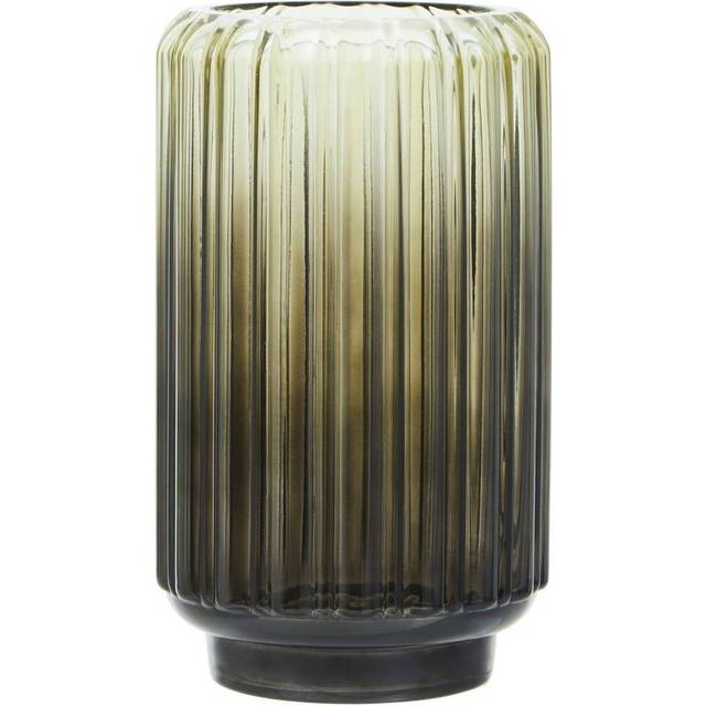 Premier Housewares Grey Chima Glass Vase - 14 x 14 x 24cm