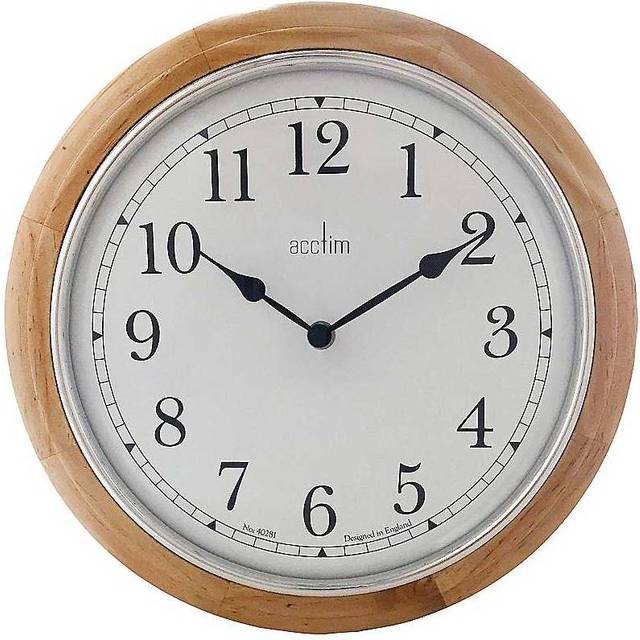 Acctim Winchester Light Wood 31cm Wall Clock, Brown