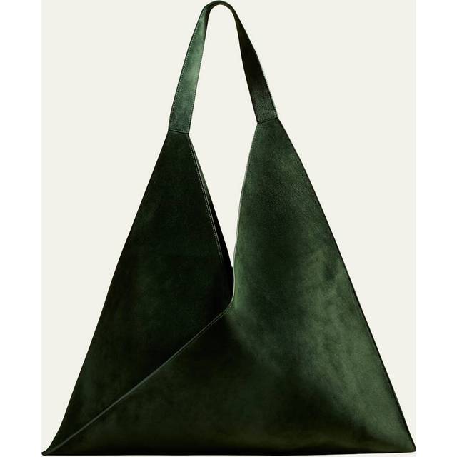 Khaite Sara Medium suede tote bag - green (One Size)