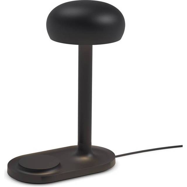 Eva Solo - Emendo LED Battery Table Lamp with Qi Wireless Charger - schwarz/H x Ø 29x13cm/LED/4W/5V/2700K/250lm/dimmbar/mit Steckertyp CEE 7/16 - black (29.0 x &#8960;13.0cm)