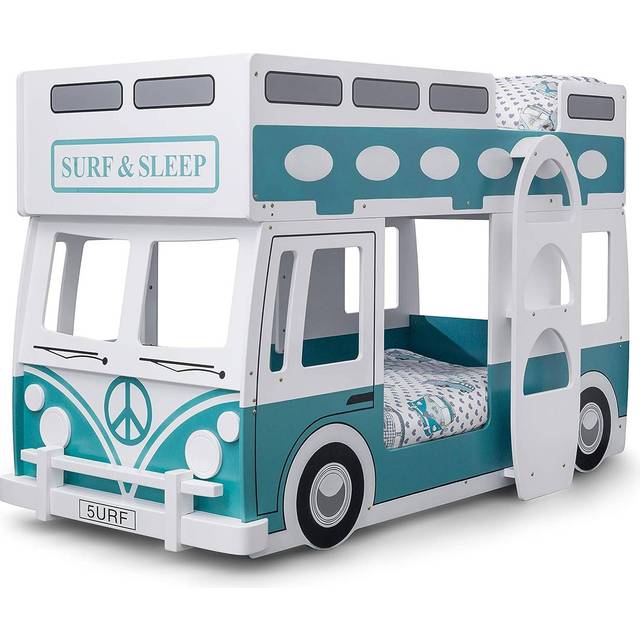 Julian Bowen Campervan Blue and White Bunk Bed - Single
