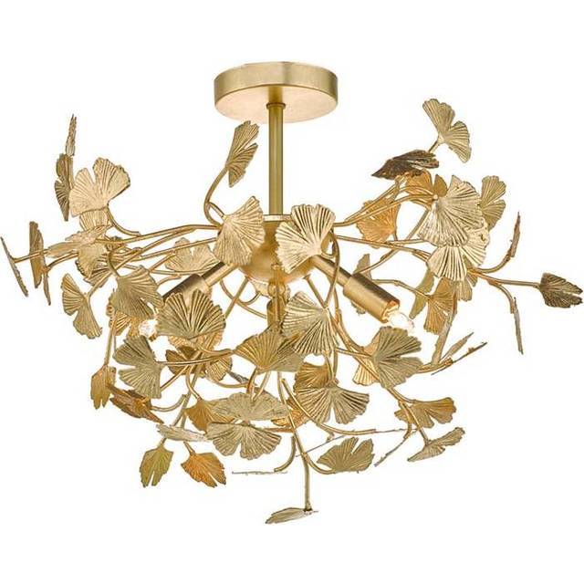 Dar Lighting Group Dar YAD0435 Yadira 4 Light Semi Flush Gold Effect