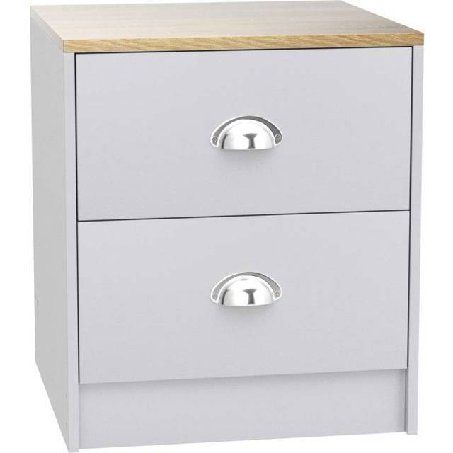 FWStyle Esher 3pc Bedroom Set Wardrobe Chest Bedside - White, White