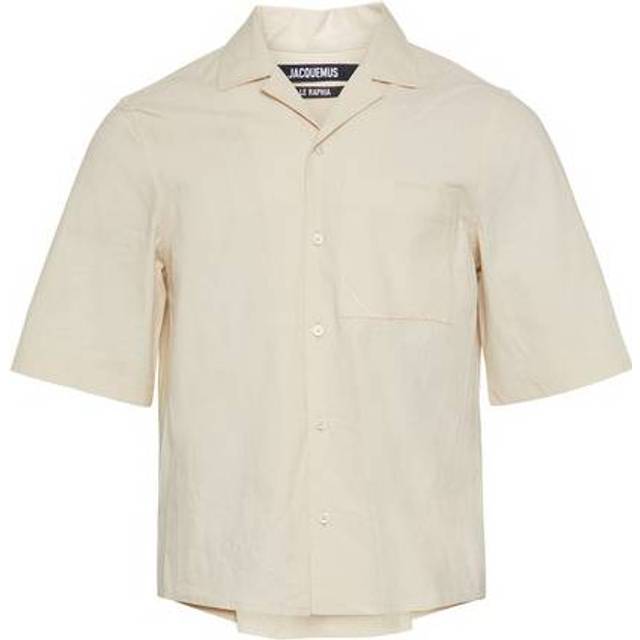 JACQUEMUS Off-White Le Raphia 'La Chemise Cordao' Shirt - 110 OFF-WHITE - IT 54