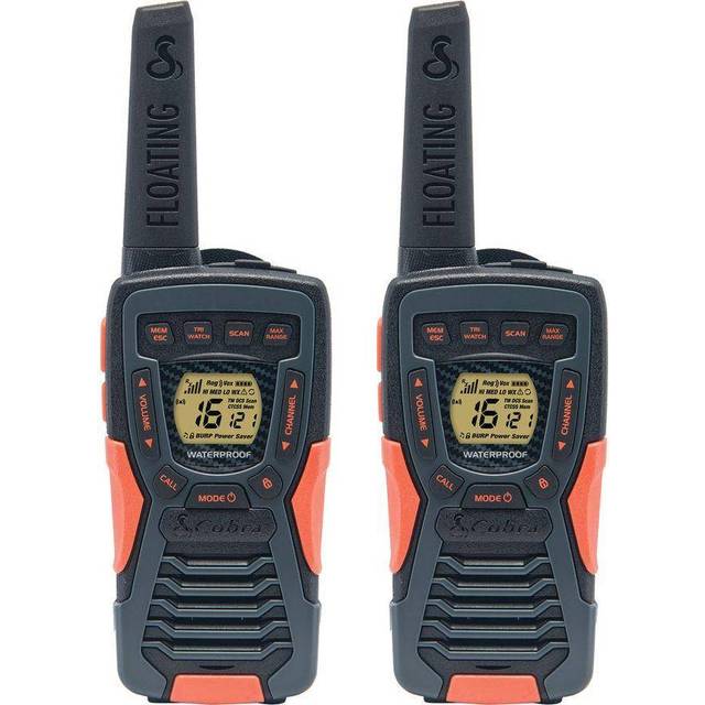 Cobra Am1055 Pmr 2 Way Radio - 12K Range Fully Waterproof Twin Pack, Black