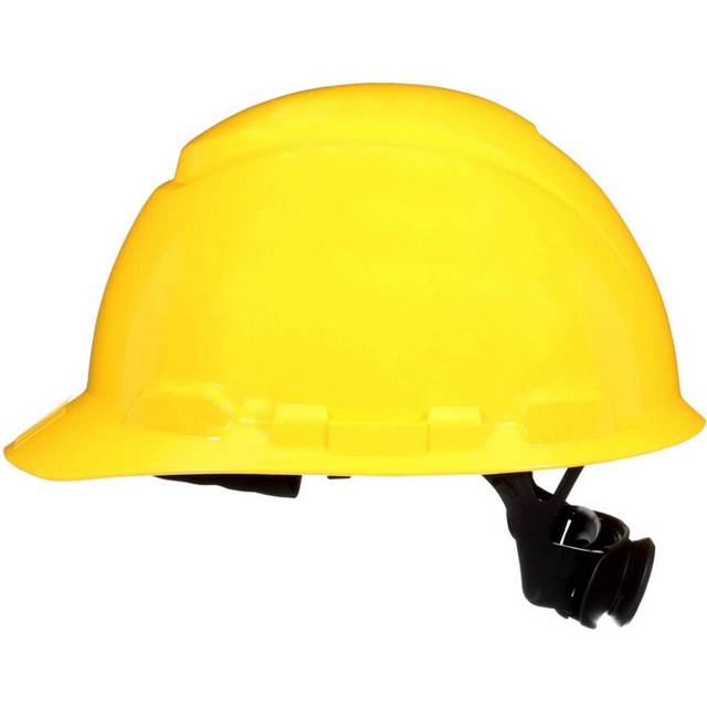 3M 2032277 Secure Fit 4-Point Ratchet Cap Style Hard Hat, Yellow