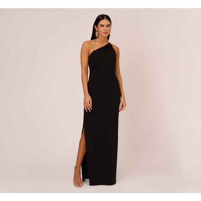 Aidan by Adrianna Papell Chain Strap Column Dress - Metallic