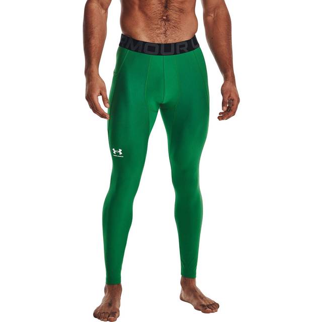 Under Armour Men's HeatGear Armour Leggings  (305) Team Kelly Green / / White  X-Large