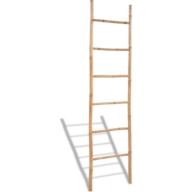 vidaXL Bamboo Towel Ladder with 6 Rungs - Brown