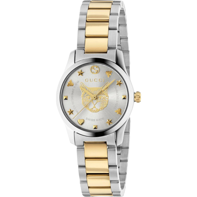 Gucci YA126596 Gold Plated Mystic Two-Tone Ladies Watch