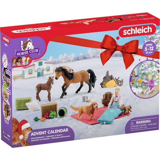 Schleich Horse Club - Kids Advent Calendar 2023  with 24 Unique Toys from The World of Lakeside  Including Horses  Rider  Dog  Saddle and Ot