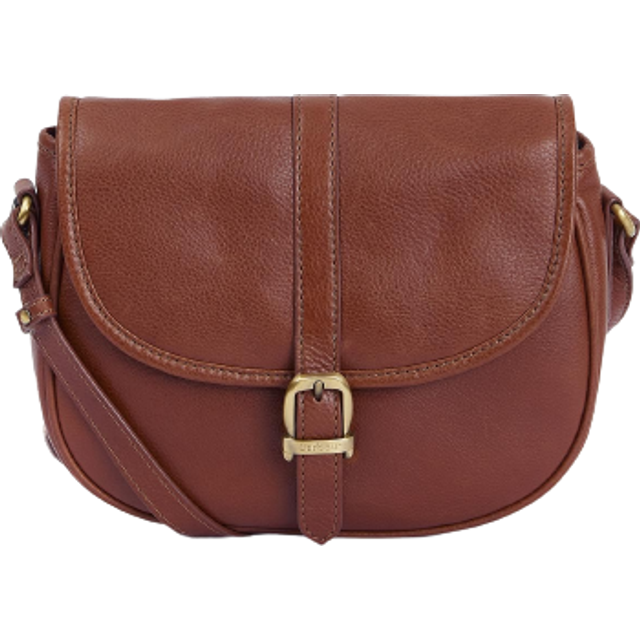 Barbour Laire Leather Saddle Bag - Brown, Brown, Women