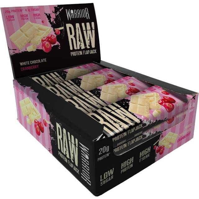 Warrior - Raw Protein Flapjack, White Chocolate Cranberry - 12 bars