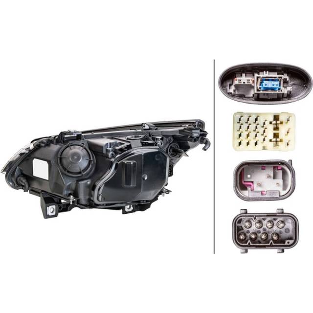 HELLA 1EL 163 074-011 Bi-Xenon/Halogen Huvudstrålkastare - för t.ex. BMW 5 E60 - CCC/ECE - för högertrafik - Höger, rätt