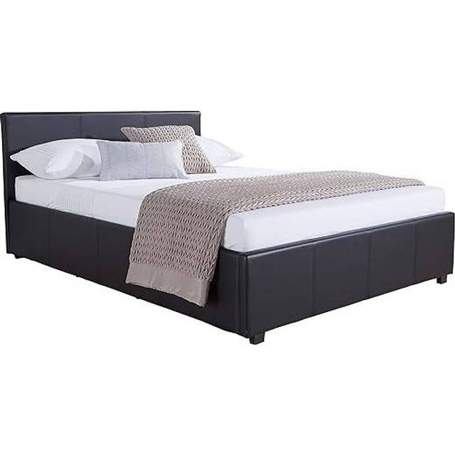 Side Lift Ottoman Bed - Black / King