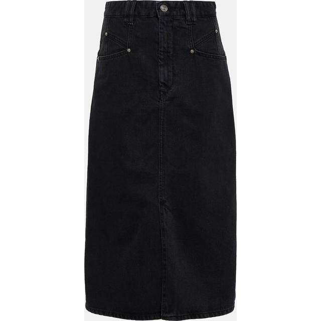 Isabel Marant Dipoma denim midi skirt - black (UK 6)