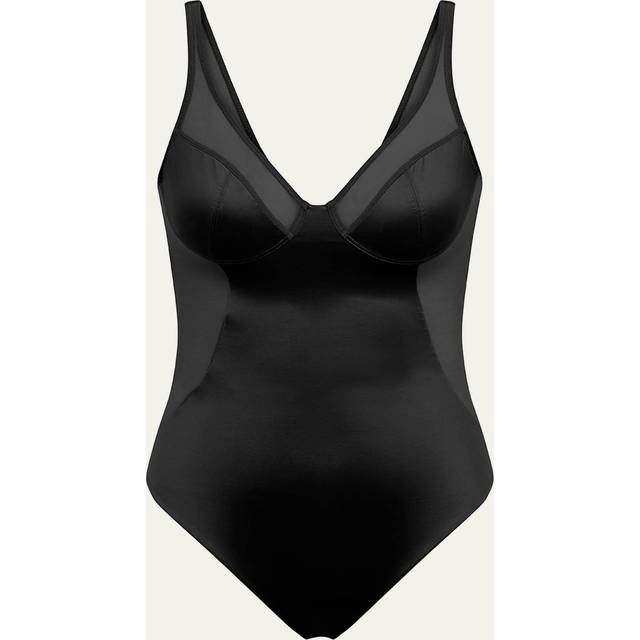 SPANX® Satin Shaping Mesh Thong Bodysuit