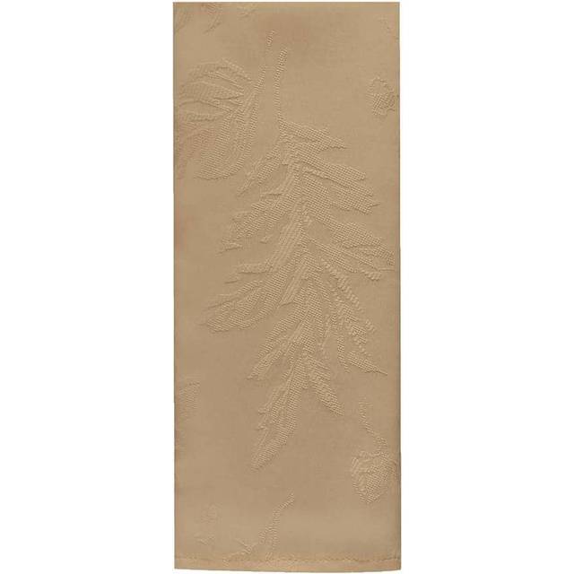 "Elrene Home Fashions Elegant Woven Leaves Jacquard Damask Cloth Napkin Set  17"""""""" x 17""""""""  Pack of 8  Taupe"