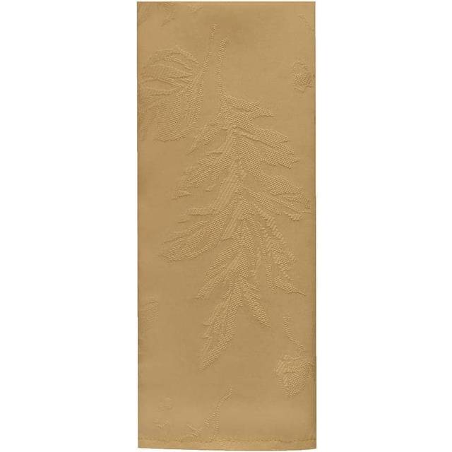 "Elrene Home Fashions Elegant Woven Leaves Jacquard Damask Cloth Napkin Set  17"""""""" x 17""""""""  Pack of 8  Gold"