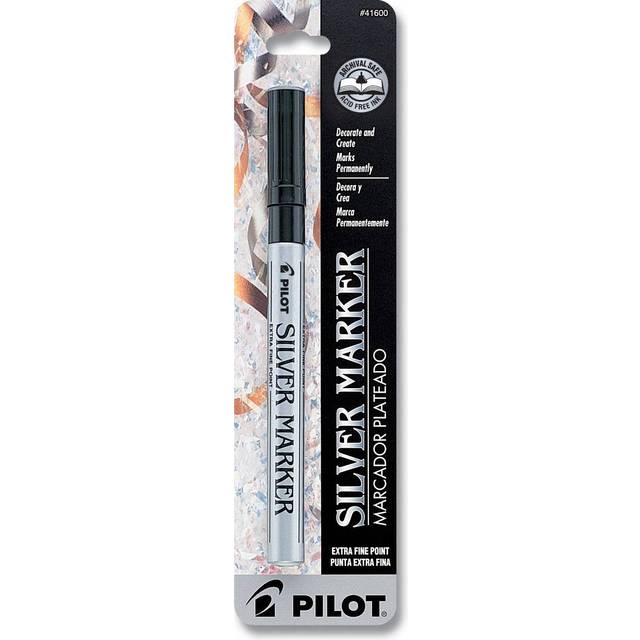 Pilot Metallic Permanent Paint Markers  Silver  Extra Fine Point  Single Pen (41600)