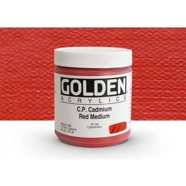 Golden : Heavy Body Acrylic Paint : 236ml : Pure Cadmium Red Medium
