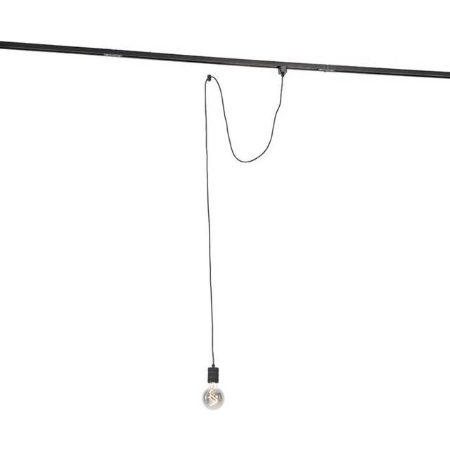 Qazqa - Pendant Lamp Black for Track Lighting System 1-Phase - Iconic Cavalux