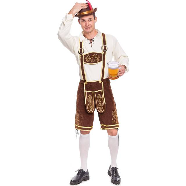Spooktacular creations MenAs german Bavarian Oktoberfest costume Set for Halloween Dress Up Party and Beer Festival (Medium)