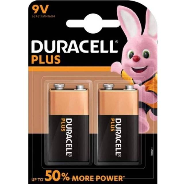 Duracell Power Plus 9V Alkaline Batteries LR61 MN1604 PP3 Battery 1 Pack