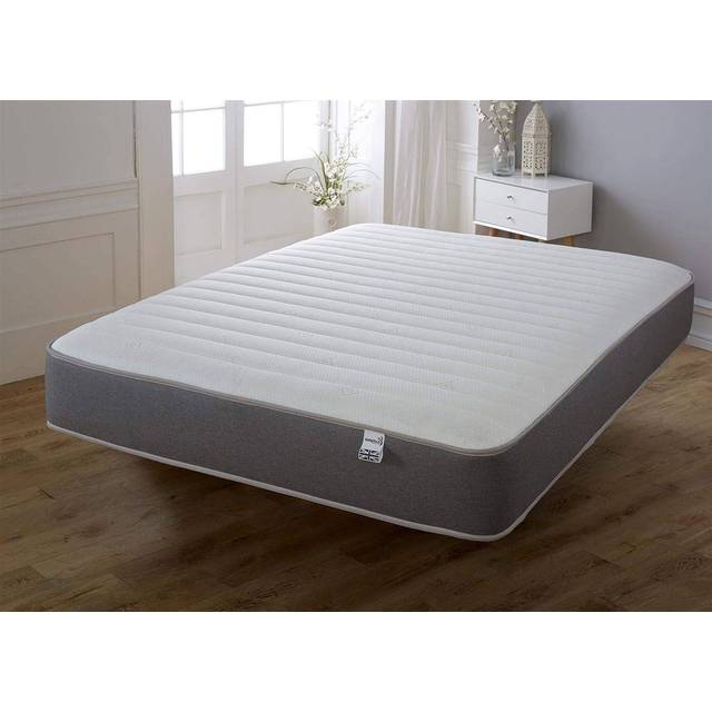 Starlight Beds â 4ft6 Double Mattress. 9 Inch Deep Sprung Double Memory Foam Mattress with a Luxurious Jersey Knitted Fabric and Grey Border (4ft6 x