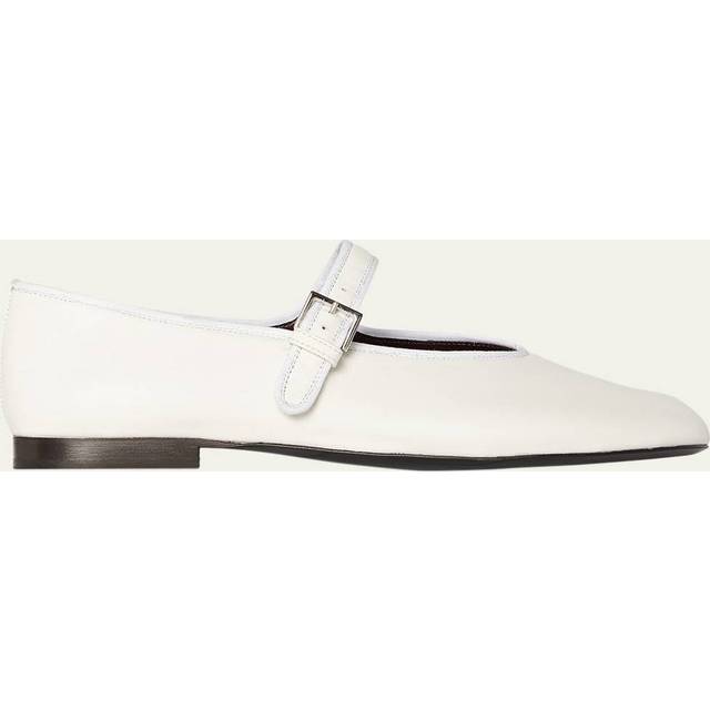 The Row Leather Mary Jane ballet flats - white (UK 3)