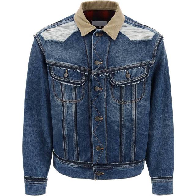 Maison Margiela Indigo Distressed Denim Jacket - 962 Indigo - IT 50