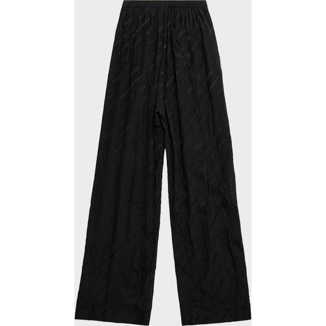 Balenciaga Logo high-rise wide-leg pants - white (UK 10)