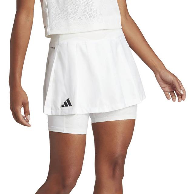 adidas Women's Standard Tennis London Pleated Skirt  White  Medium