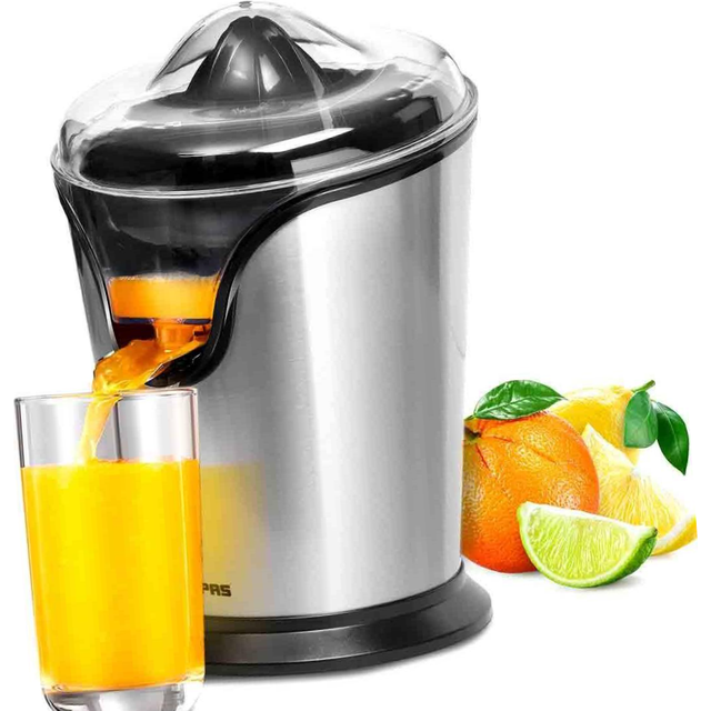 100W Silver Electric Juice Maker & Citrus Squeezer
