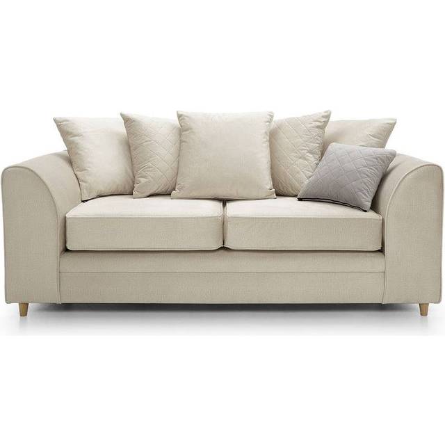 Chicago Spill-Proof Velvet 3 Seater Sofa - Cream - One Size