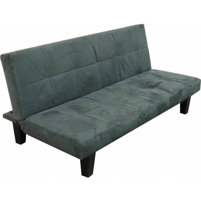 Home Detail Atlanta Black 3 Seater Suede Micro Fabric Sofabed, Black
