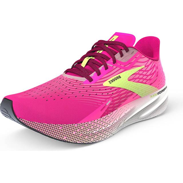 Brooks Hyperion Max Sneaker för kvinnor, rosa GLO/Green/svart, 38 EU, Pink Glo Green Black, 38 EU