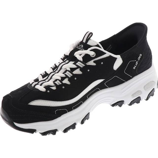 Skechers Sport Women's Women's D'Lites New Scene Hands Free Slip-Ins Sneaker  Black/White  6